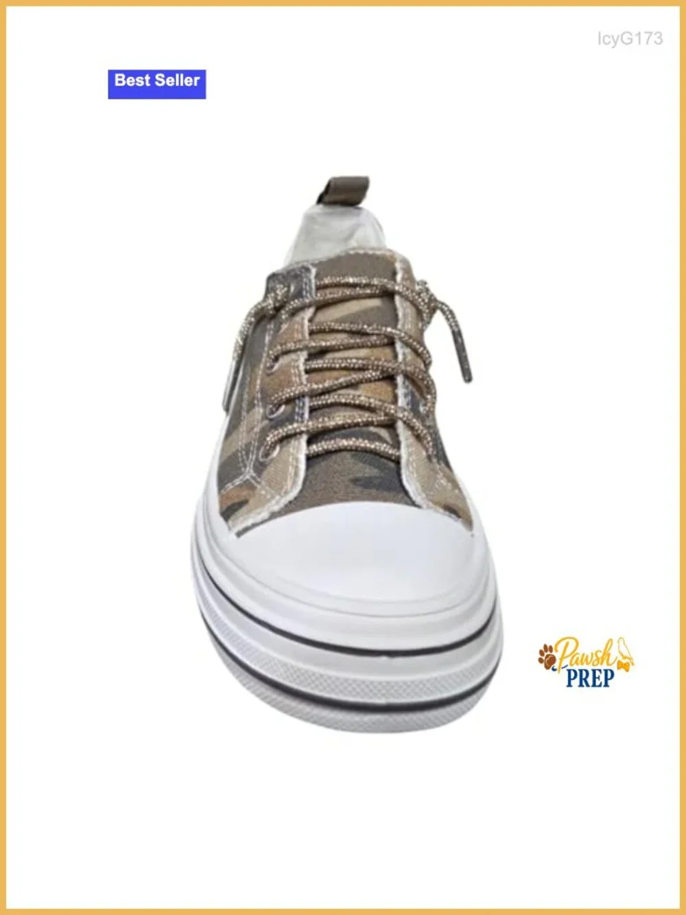 Women's Platform Sneakers - Rhinestone Lace - Cushioned Canvas